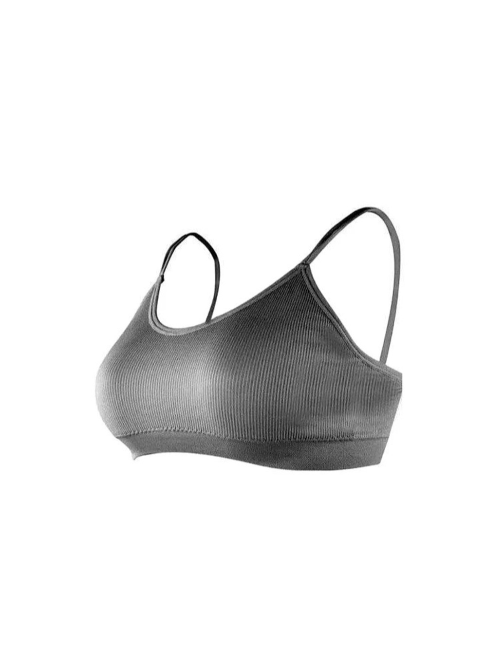 Ribbed Bralette in Gray New